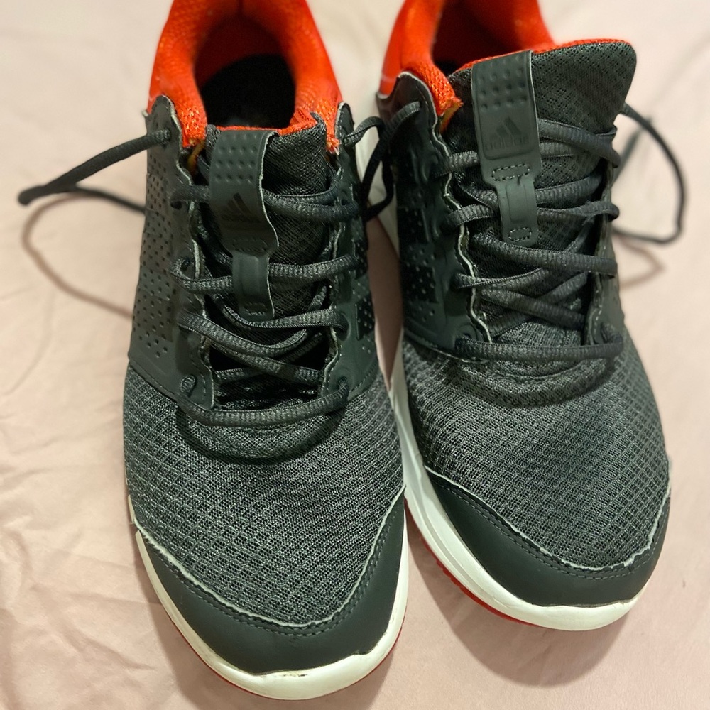 Adidas black and red sneakers